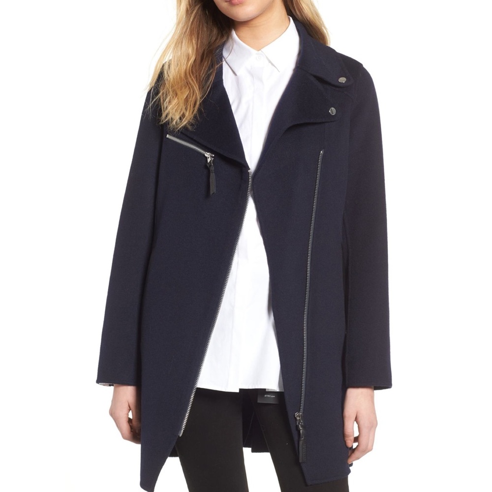 Derek Lam 10 Crosby Double Face Wool Moto Coat 8